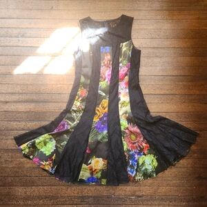 Rickie Freeman For Teri Jon Silk Floral Dress